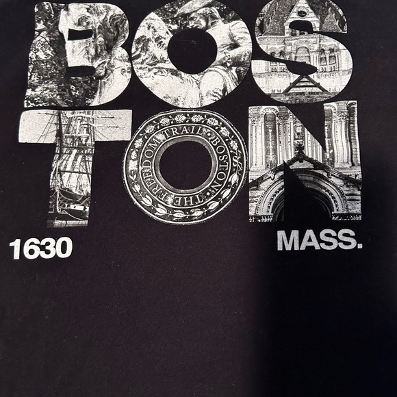 BOSTON MASS • Black T Shirt • Large • - Picture 6 of 9